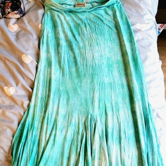 🍭 3 x $25 | INDIRA Tie Dye Turquoise Mermaid skirt Sz M - Picture 5 of 7